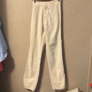 Women's Cream Straight Leg Pants